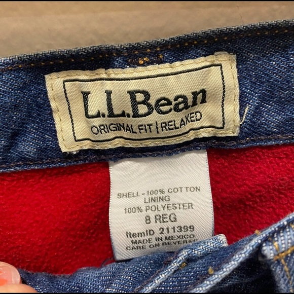 L.L. Bean High Waisted Fleece Lined Jeans 8 - Picture 9 of 9